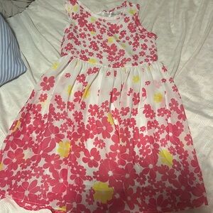 Little Angels by Us Angels Pink & Yellow Floral Dress - 5